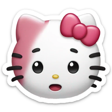 Hello kitty with heart eyes sticker