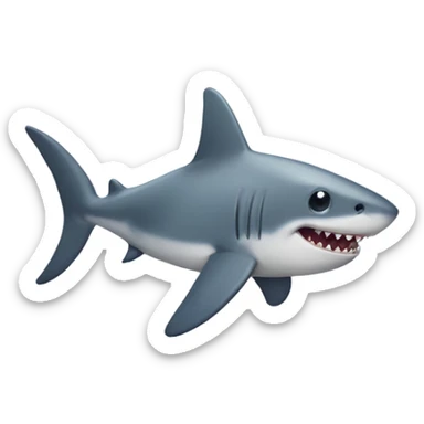 Cute tiny shark with stubby legs  sticker