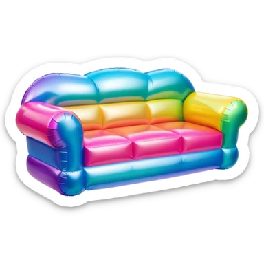90’s Sparkly inflatable couch sticker