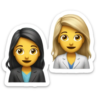 A young lady reporter in studio sticker