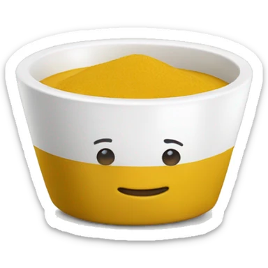 mustard in a white little bowl sticker
