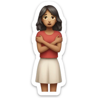 Sad Girl with arms open waiting for a hug sticker