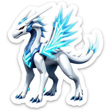 Futuristic Suicune-Dialga-Kyurem-Reshiram-Creature, (full body) sticker