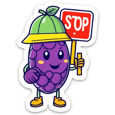 Safety grape sticker