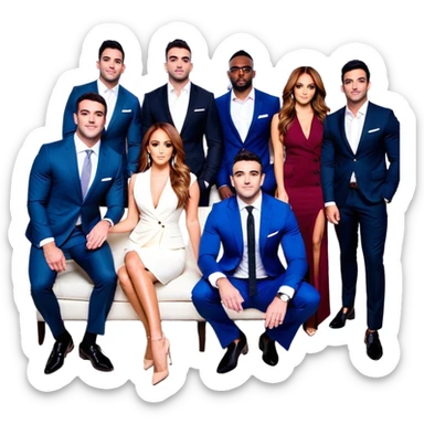Internet personalities Yanet Garcia, Lewis Howes, Gary Vee, Tristan Tate, Tai Lopez, Josh King Madrid, Alex Hormozi, Iman Gadzhi, Branden Condy, Patrick Bet-David, Luke Belmar, Cardone, Shelby Sapp, Leila Hormozi, Tefi Valenzuela, celeb, Russell Brunson, partners, marketing, bags of cash sticker