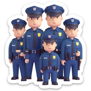 Polis özel harekat, group of tactical police officers in formation, black uniforms, Turkish police special operations sticker