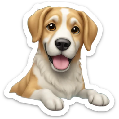 Chien dans une piscine sticker