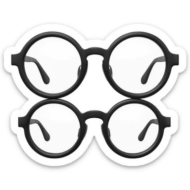 Create a high-quality 3D render that transforms the emojis 👓 into 3D objects. Pixar-style, 

 sticker