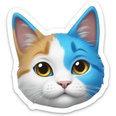 smurf cat we live we lie we love sticker