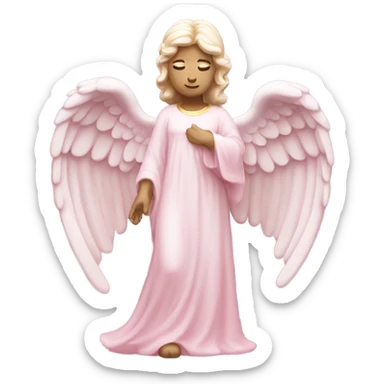 pastel pink angel statue sticker
