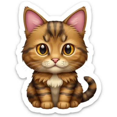 Dark torbie cat sitting sticker