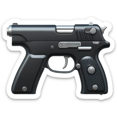Pistola negro  sticker