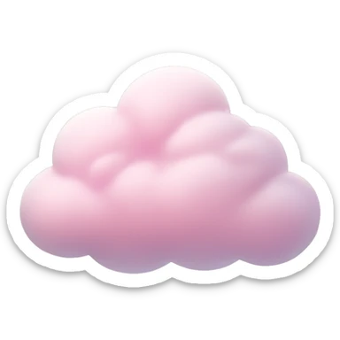 pastel pink cloud sticker