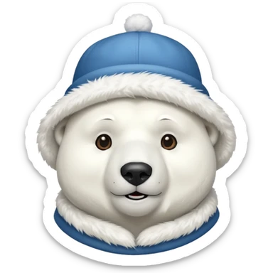 polar bar with hat sticker