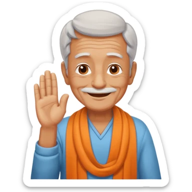 Old man namaste emoji sticker