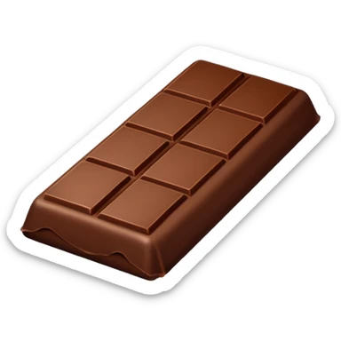 Chocolate bar emoji without gold sticker