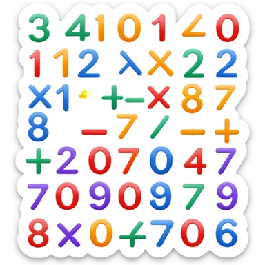 Mathematical addition sticker