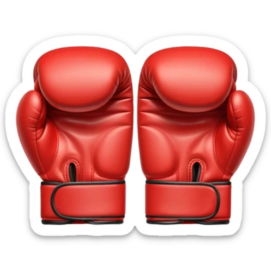 A pair of boxing gloves padded and rounded sticker