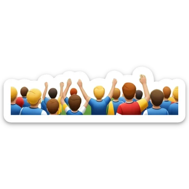 An icon featuring a large stadium with a football match in progress, players in action on the field, and a cheering crowd in the stands. Bright floodlights illuminate the pitch, creating an intense atmosphere of competition. The transparent background highlights the thrill of live sports events. sticker