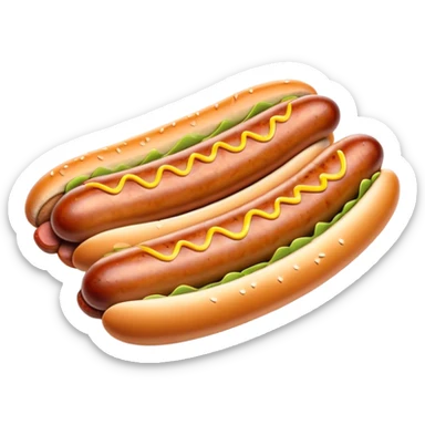 Cinematic Realistic Bratwurst Dish Emoji, showcasing a succulent, grilled sausage with a crispy exterior rendered with lifelike detail and warm, dynamic lighting. sticker