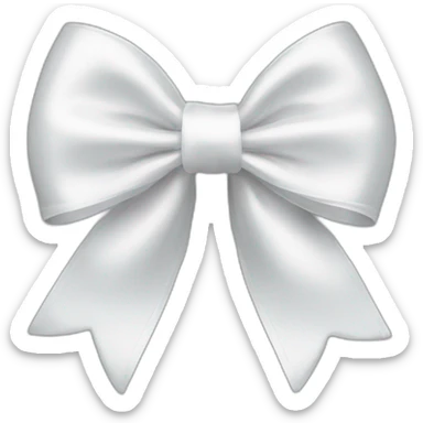 white satin bow sticker
