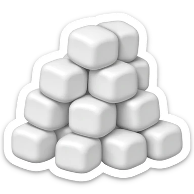 a small pile of marshmallows, simple, clear sticker