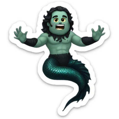 goth merman sticker