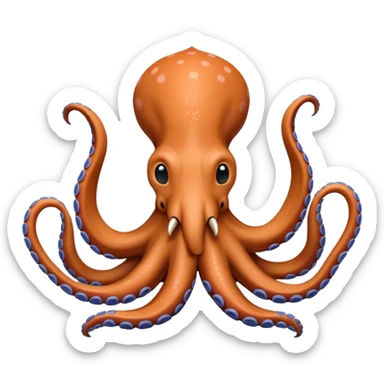 In Aardvark with Octopus arms sticker