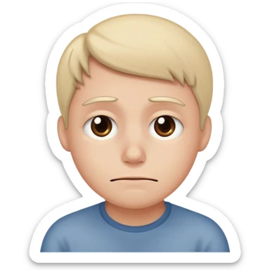 Quiero q sea una carita trizte q este mal pero q se vea feliz y en el fondo mal osea algo asi sticker