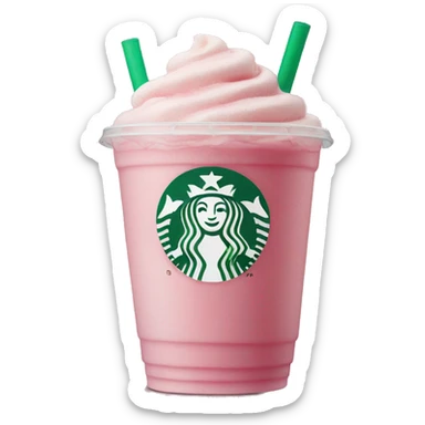 Pink Starbucks frappe  sticker