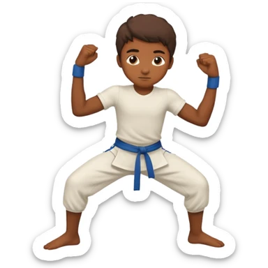 Faça um menino jogando capoeira  sticker