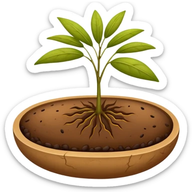 a single seed not in  the soil  sticker