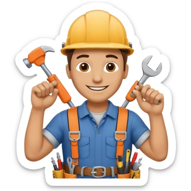 a handyman without tools sticker