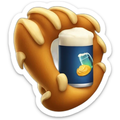 bear claw with a beer sticker