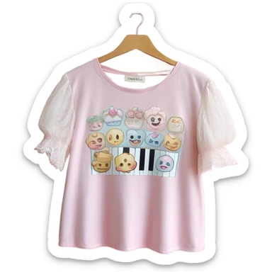 Kawaii Jfashion top on hanger style of mezzo piano and Liz Lisa  sticker