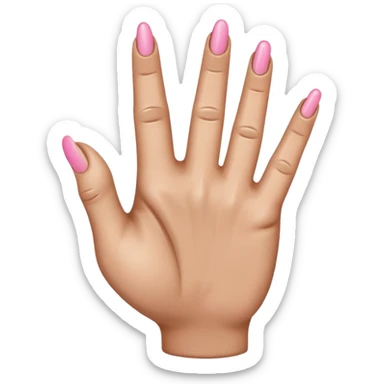 Emoji Hand with Ring finger folded down. The pointer and middle finger should look wet  and pinky finger look muddy.  sticker