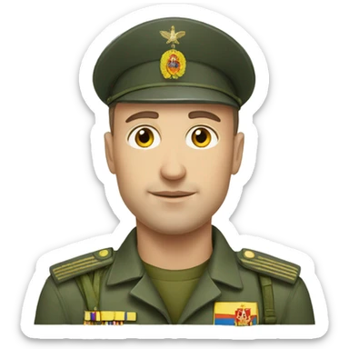 Ukrainian military man sticker