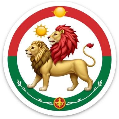 Iranian flag when javid shah was in power sticker