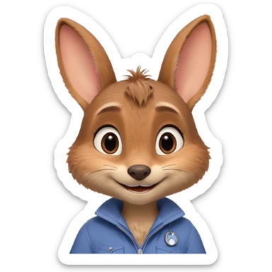 Judy Hopps (rabbit, without cap) from the Zootopia Disney movie sticker