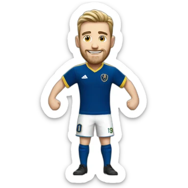 Irish man in boca juniors jersey standing up cheering sticker