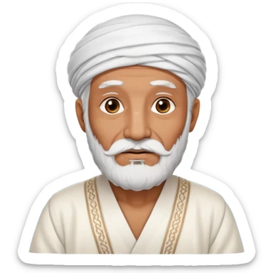 old emirates guys wearin gUAE cloths with white beared .. he works in the sea sticker