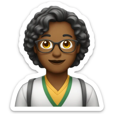 teacher with chalkboard on the back sticker