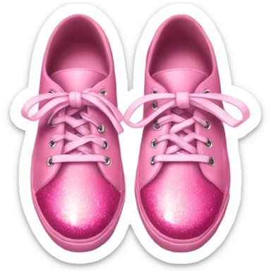 cute pink shoes with sparkle sticker