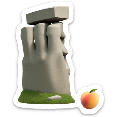 Stonehenge with hand slapping peach sticker