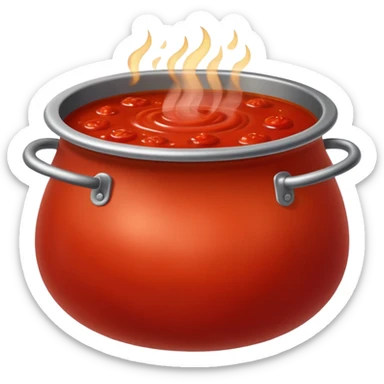 Big cauldron of tomato sauce being cooked emoji  sticker