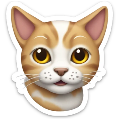 Gato atigrado de varios colores  sticker