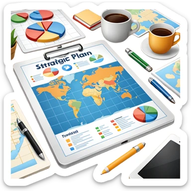 A war strategic plan sticker