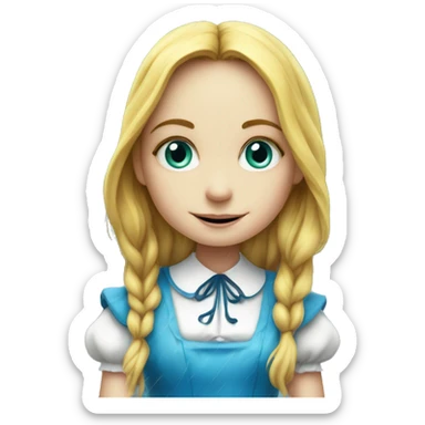 Alice in Wonderland in rain ￼ sticker