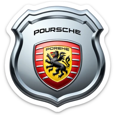 a real porsche logo sticker