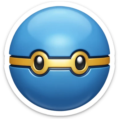 A blue Pokéball with highlights, emoji style, variation 4 sticker